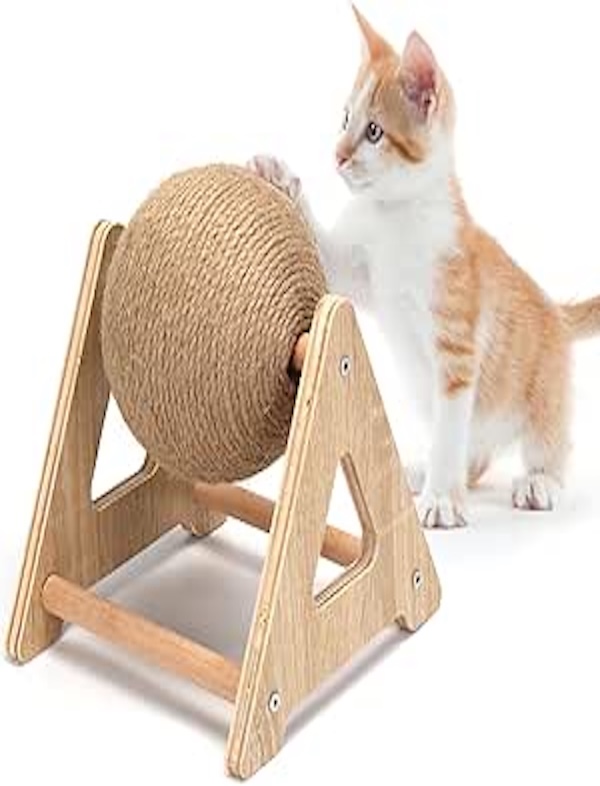 Rotating Sisal Cat Scratching Ball