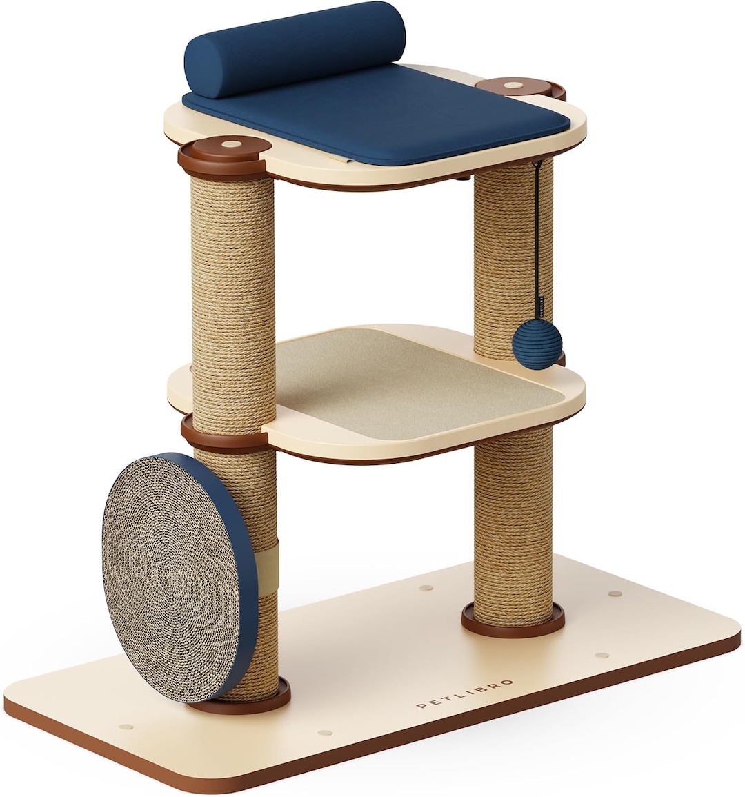 Multi-Level Cat Tree Tower with Scratching Posts & Lounge Pad