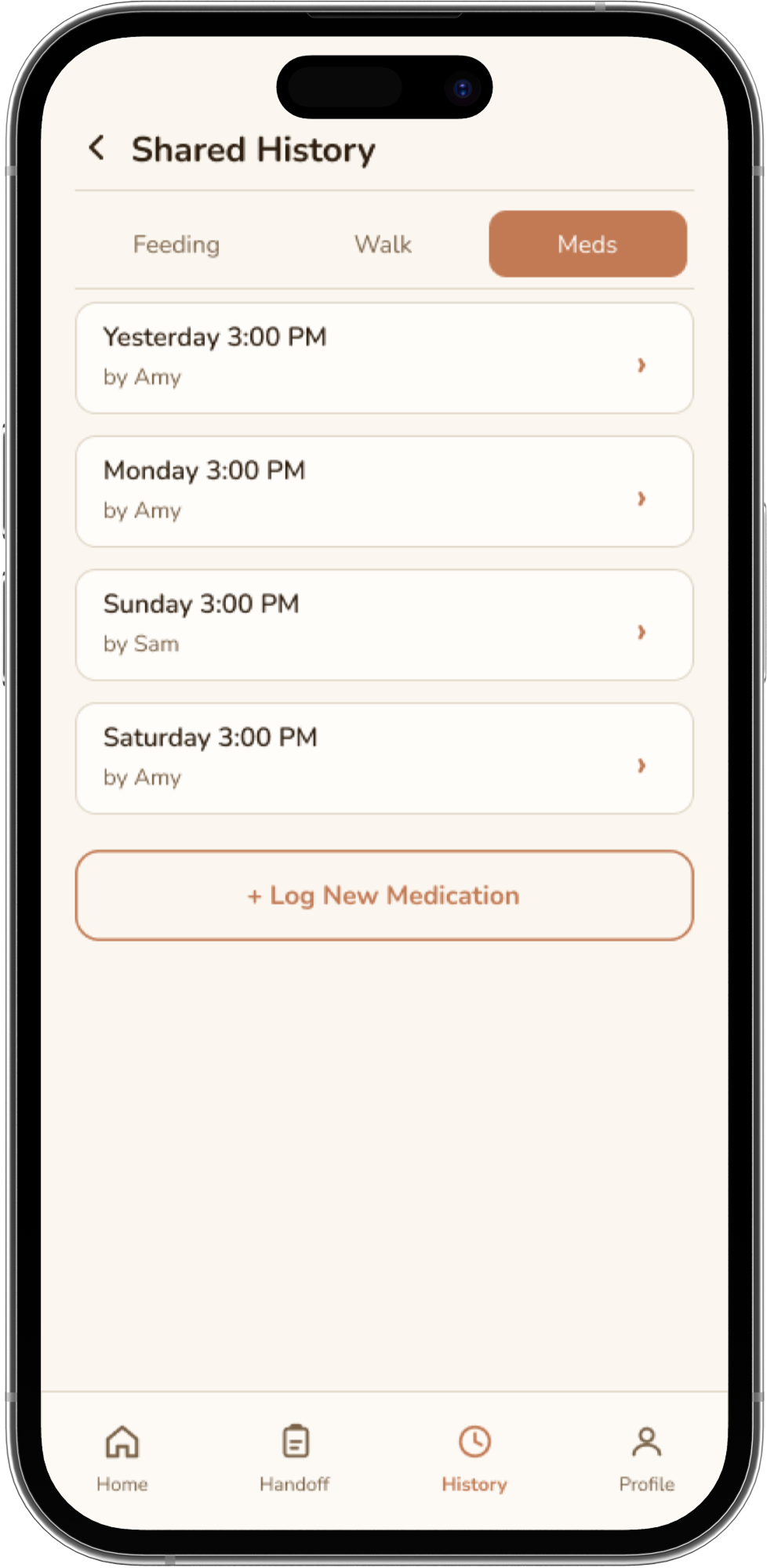 Medication flow screen 2